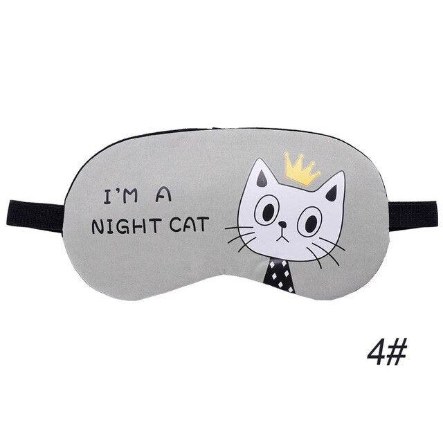 Masque de sommeil de voyage en forme de chat mignon