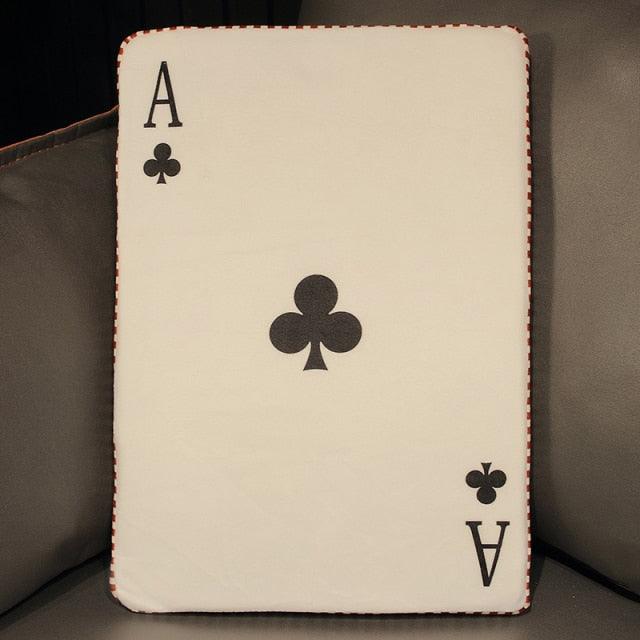 Plush toys in the shape of playing cards