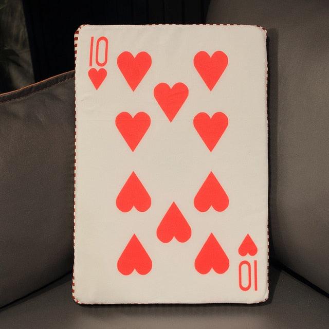 Plush toys in the shape of playing cards