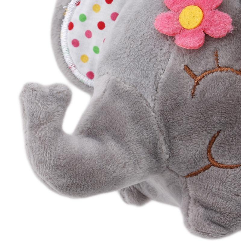 Jouet éléphant fleuri en peluche