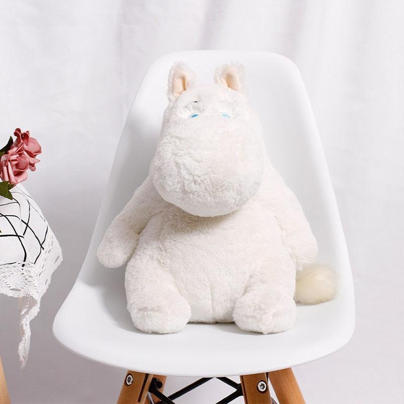 Sitting white Hippo plush toy