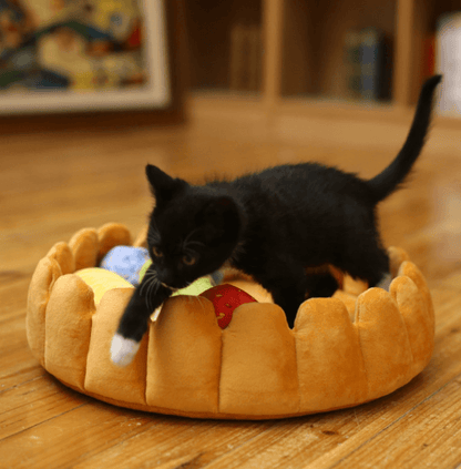 Pineapple-shaped cat and dog bed.