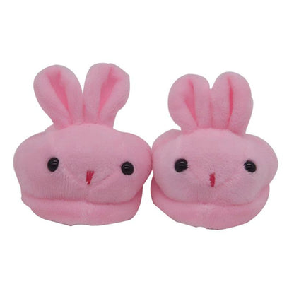 Pantoufles de lapin en peluche pour poupées d'enfants