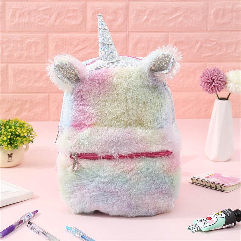 Kawaii Unicorn Sequin Plush Backpack