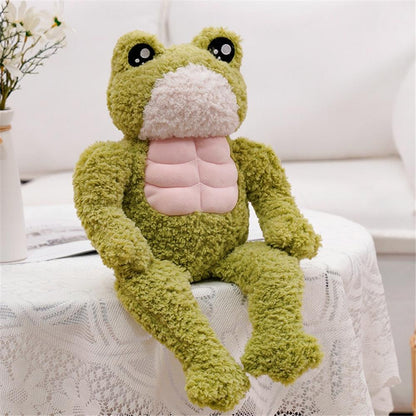 Peluche grenouille musclée