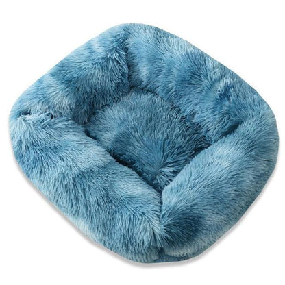 Square Dog and Cat Bed for Medium-Sized Pets, Super Soft, Warm, Fuzzy and Comfortable