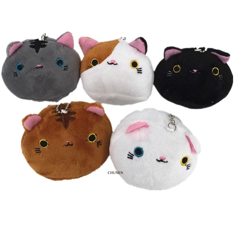 Porte-clé en peluche CAT, multi-couleurs