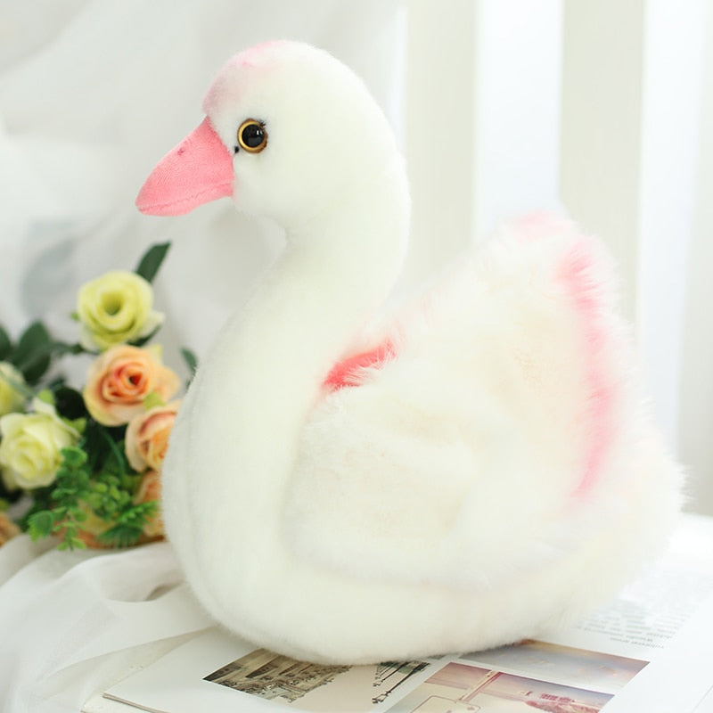 Black and white swan soft toy