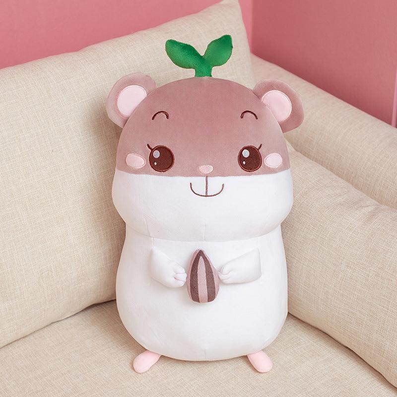 Small soft cotton hamster plush toy with flute
