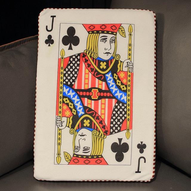 Plush toys in the shape of playing cards