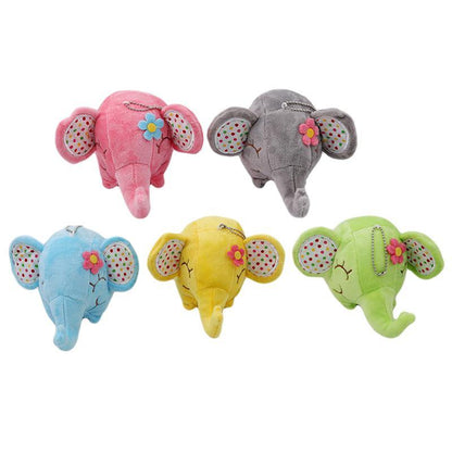 Jouet éléphant fleuri en peluche