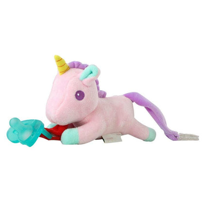 Attache sucette licorne en peluche