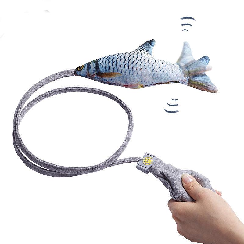 Creative Pet Funny Cat Artifact Simulation Fish Cat Toy Interactive Plush Trick Cat Pet Toy