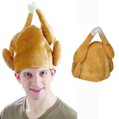 Adult Plush Christmas Turkey Hat Xmas Novelty Gag Gift