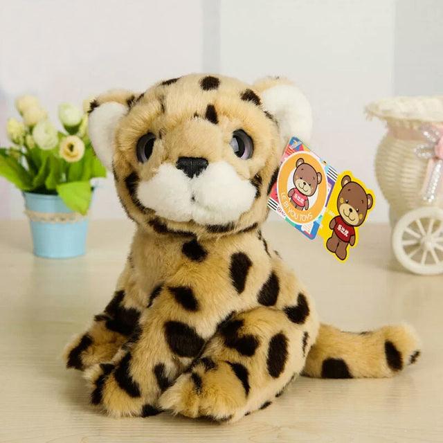 Realistic snow leopard plush toy