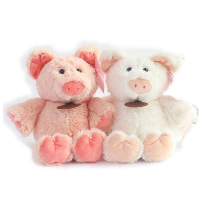 9" Plush Toys White and Pink Cartoon Pig Stuffed Animals