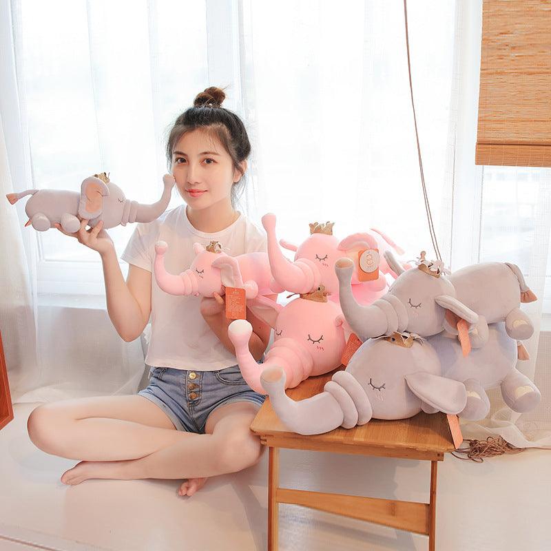 Jouet en peluche éléphant rose pour les douches de bébé et les enfants