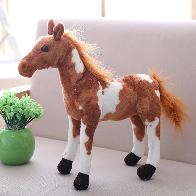 Jouets en peluche 12"-24" Simulation de cheval, superbes cadeaux pour les amoureux des chevaux