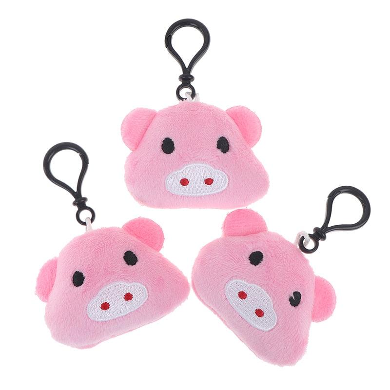 Porte-clés mini cochon en peluche