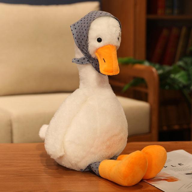 Goose soft toy in sitting position