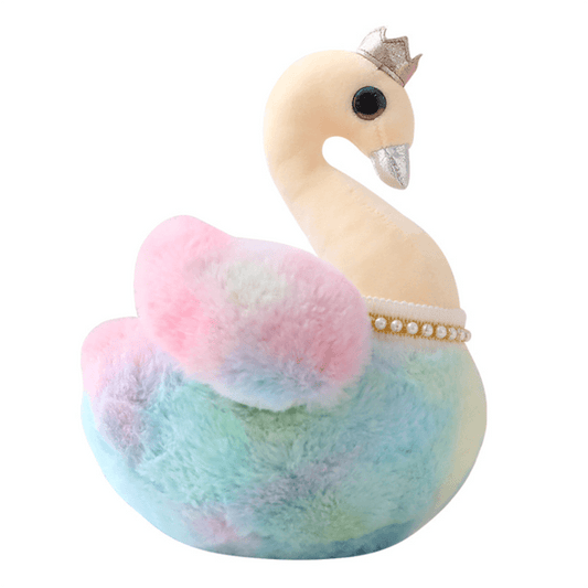 Peluche Kawaii Rainbow Princess Swan