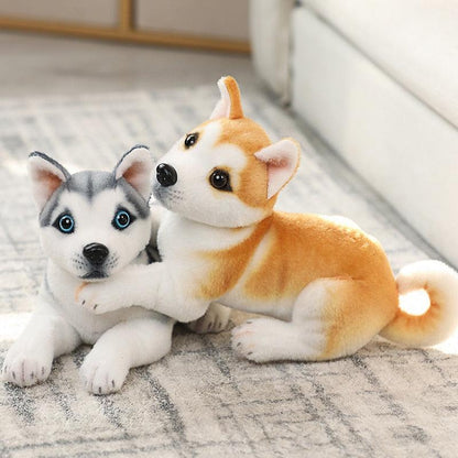 Animaux en peluche chien mignon et réaliste