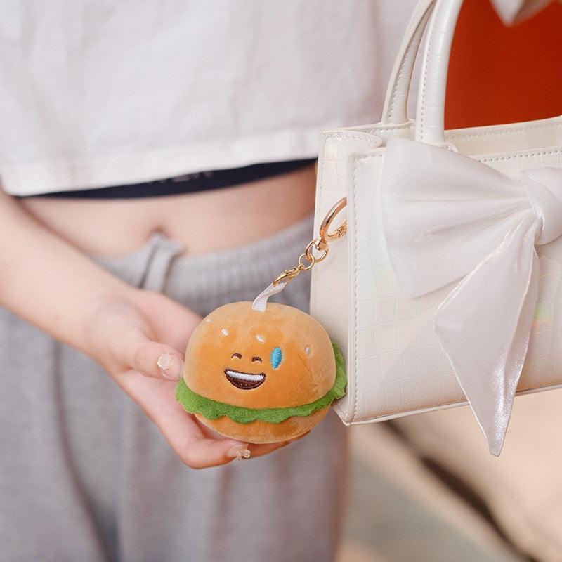 Kawaii Hamburger Keychain Plush