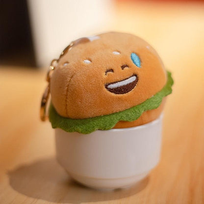 Kawaii Hamburger Keychain Plush