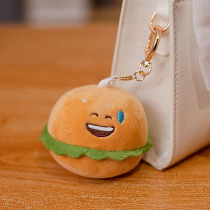 Kawaii Hamburger Keychain Plush