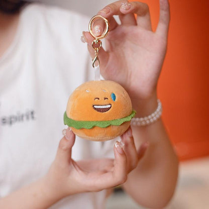 Kawaii Hamburger Keychain Plush