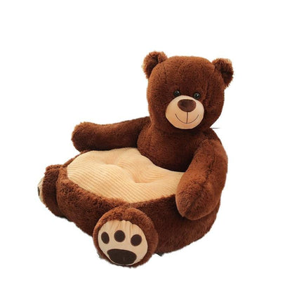 Peluche Coussin Siège Ours Brun - Peluche Center | Boutique Doudou & Peluches