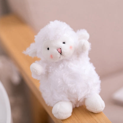 Fluffy lamb keychain plush