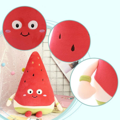 Kawaii smiling watermelon plush toy