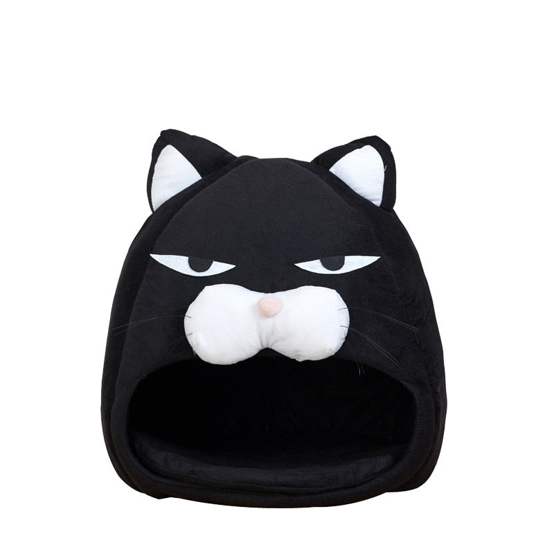 Tuxedo Kitty Plush Cat Bed