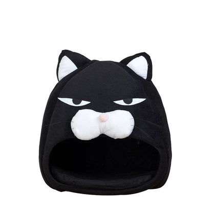 Tuxedo Kitty Plush Cat Bed