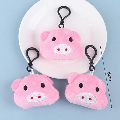 Porte-clés mini cochon en peluche