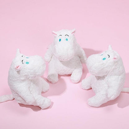 Sitting white Hippo plush toy