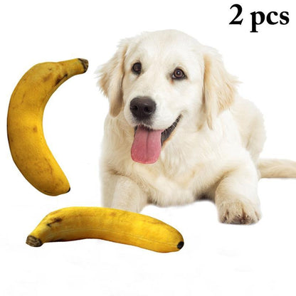 Banana shaped dog toys (2 pieces)