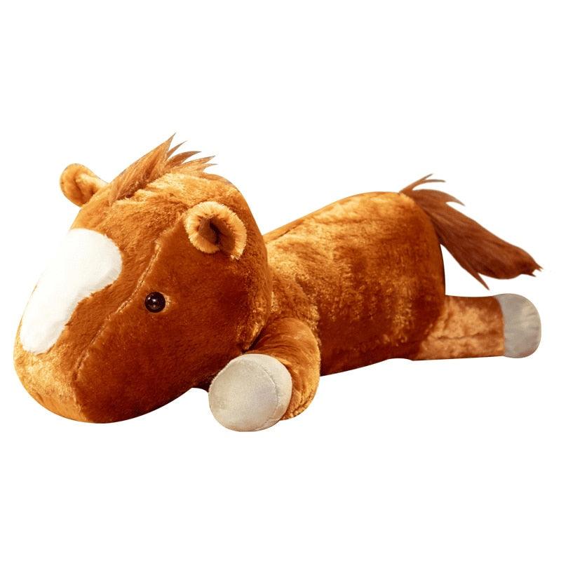 Peluche cheval couché super mignon