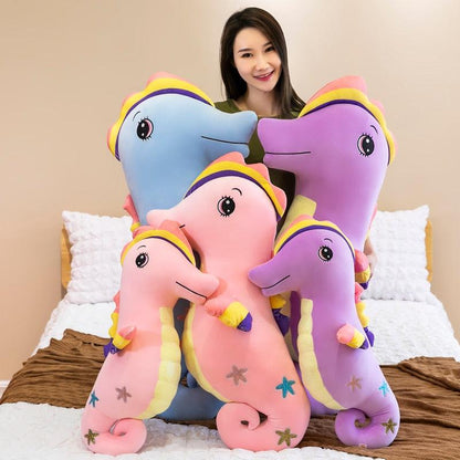 Colorful seahorse soft toys