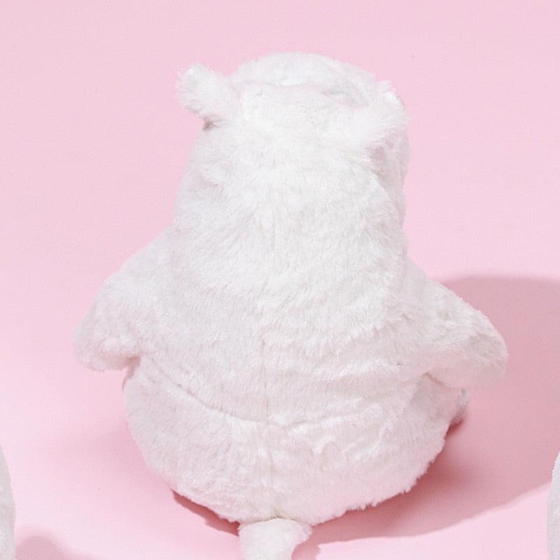 Sitting white Hippo plush toy