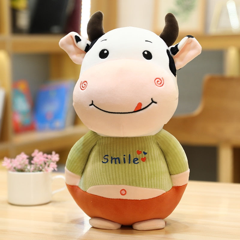 Peluche Vache souriante et heureuse