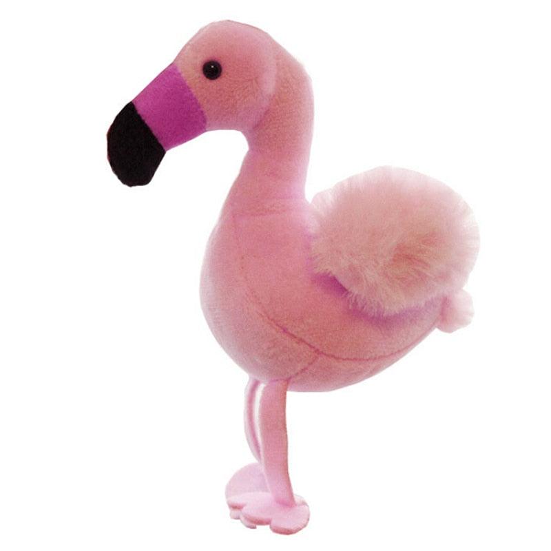 Porte-clés en peluche flamant rose