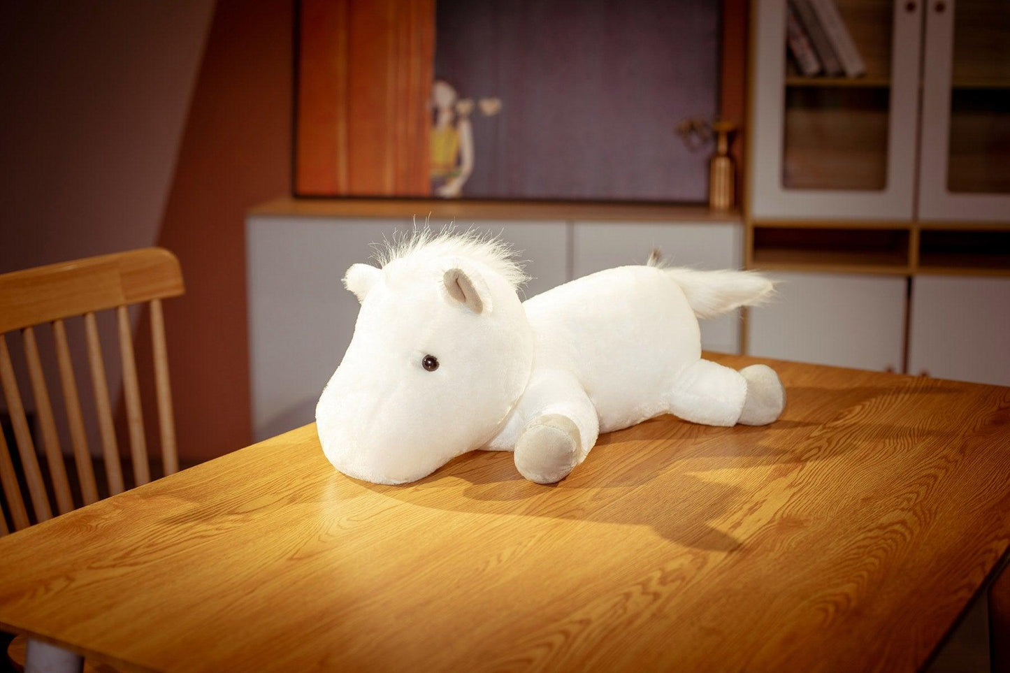 Peluche cheval couché super mignon