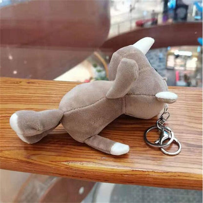 Super cute rhino plush keychain