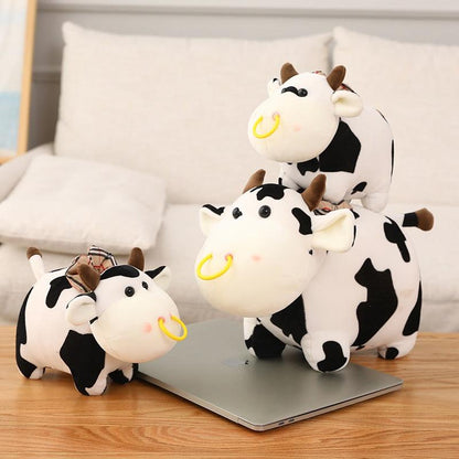 Cute cow plush toy with nose ring