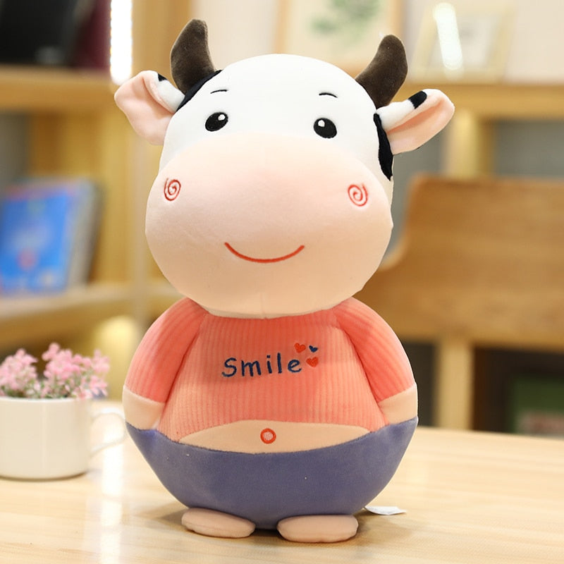 Peluche Vache souriante et heureuse