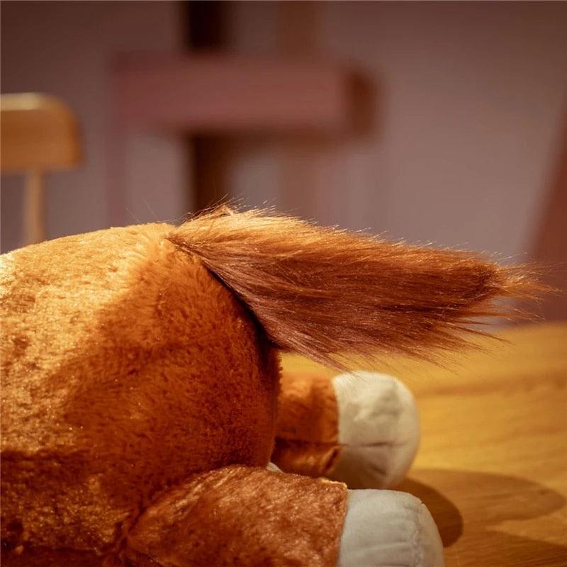 Peluche cheval couché super mignon