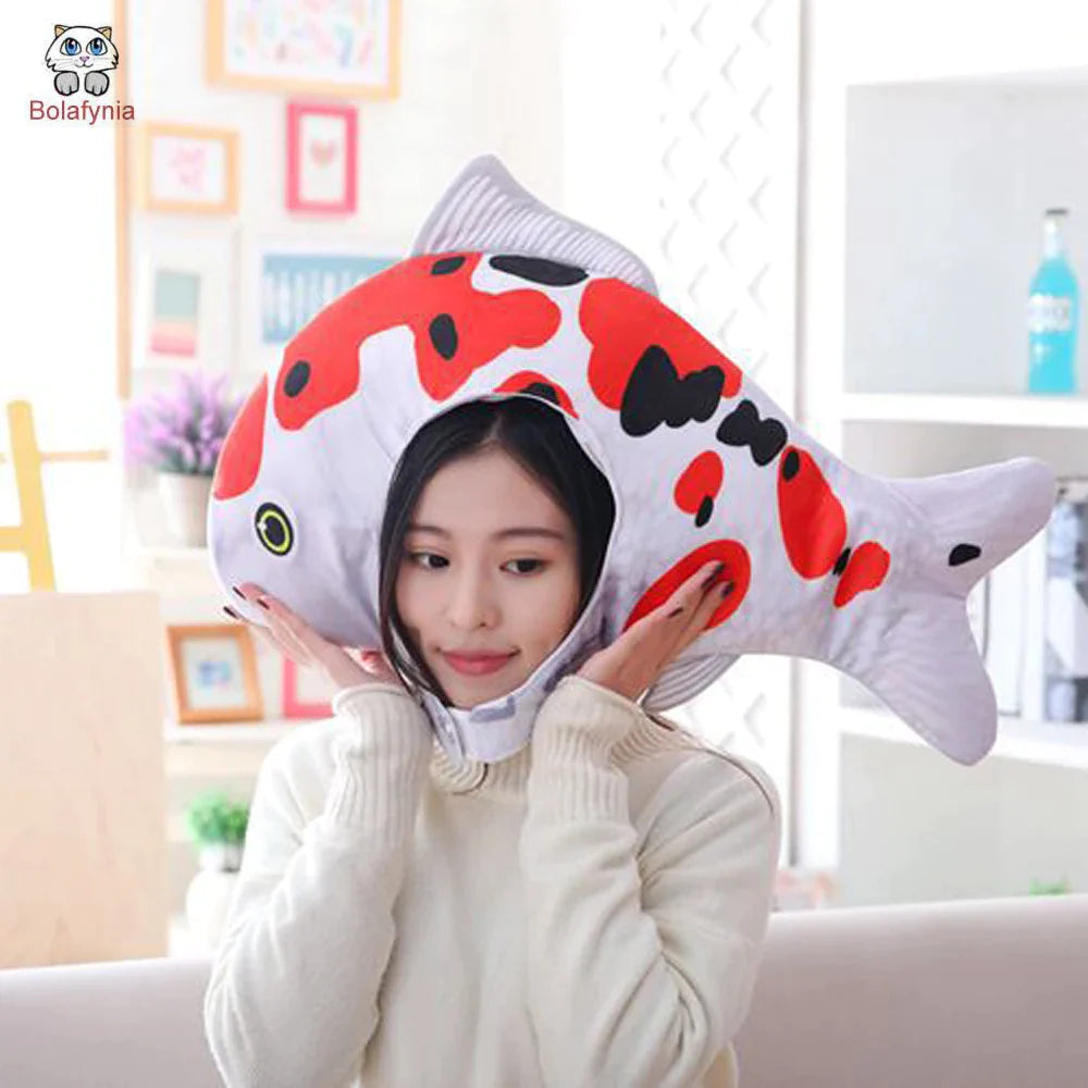 Chapeau Peluche Poisson Koi