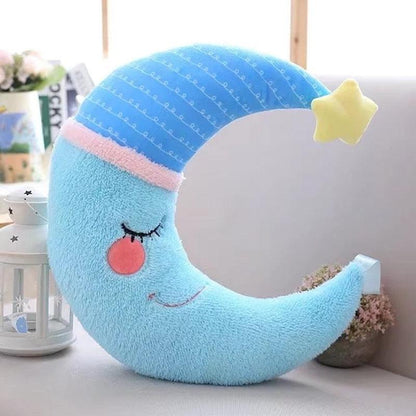 Adorable plush moon pillow